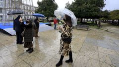 Turistas en la Praza Maior de Lugo durante el puente de la Constituci�n 