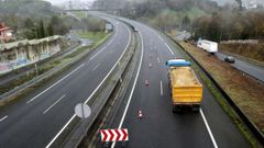 Corte de tr�fico hoy en la VG-20 por el inicio de las obras. La previsi�n es que dure un a�o 