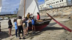 Los estudiantes durante la visita.