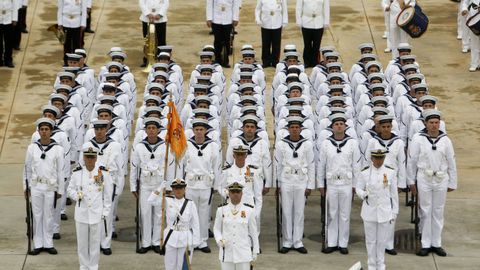 Imagen de archivo de una jura de bandera de marineros del primer ciclo de tropa y mariner�a del 2015