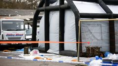 Labores de investigaci�n en el lugar de los hechos