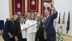 Marin Ferreiro y su equipo de gobierno, en la toma de posesin tras las elecciones de 2023.