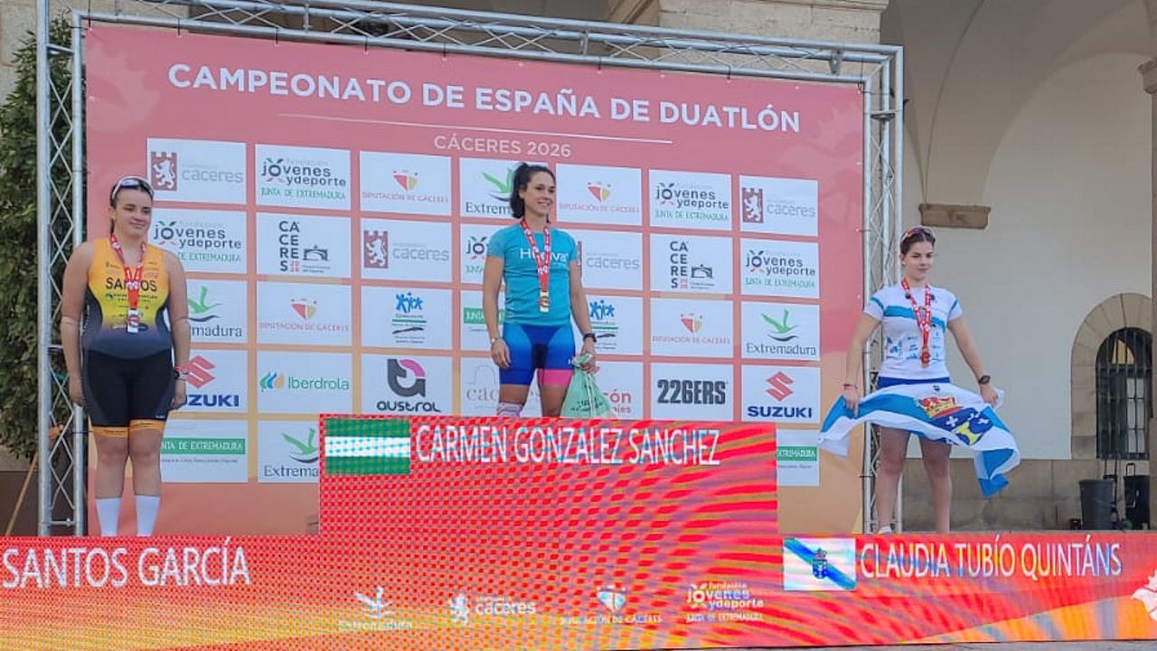 Claudia Tubío se colgó el bronce en el Campeonato de España de Duatlón Paralímpico estando lesionada