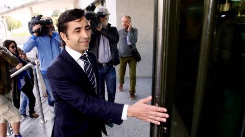 El alcalde de Ferrol a su llegada a los Juzgados