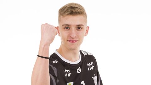 El jugador de balonmano lalinense David Fa�lde.