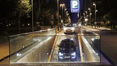 Acceso a los estacionamientos de la plaza de Espa�a y de la Alameda, en Pontevedra