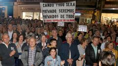 Manifestaci�n por la sanidad p�blica en Vilagarc�a, en octubre del a�o pasado