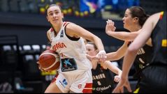 Sotelo M�guez, en un momento del choque ante B�lgica