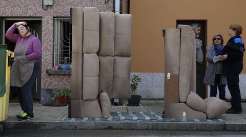 Trabajos en Sada tras las inundaciones 