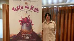 Ari Quinta, autora del cartel de la 64 edici�n de la Festa do Pulpo, que est� dedicada a Lanzarote.