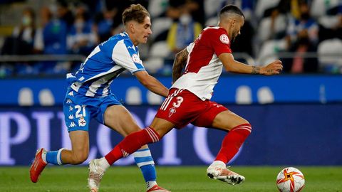 Noel, en un lance contra el Celta B