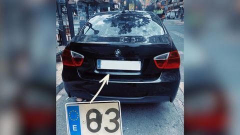 El vehículo sancionado en una imagen difudida por la policía andaluza.
