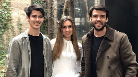 Los tres arquitectos gallegos: Adrián de Arriba, Estela Darriba y Guillermo Pomar