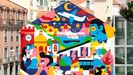 Mural realizado en la fachada de un edificio