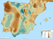 El mapa de la Universidad de Valladolid recoge el flujo de calor en el subsuelo de la Pen�nsula. 