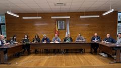 Un momento de la reunin de la junta directiva del GDR Ribeira Sacra-Courel en Bveda