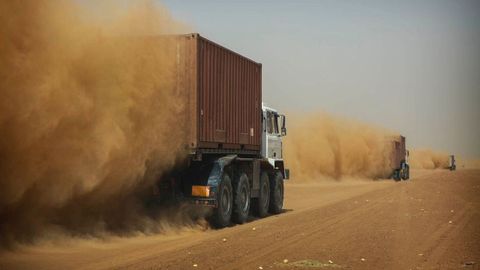 Convoy de la misi�n de Naciones Unidas en Mal�