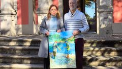 Cuadro solidario firmado por Faustino Ucha en Poio.