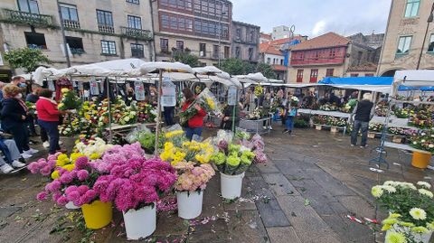 Mercado de las flores de difuntos en la Ferrera