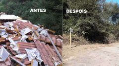 Comparativa de un vertido de materiales de construcci�n en un vertedro de Ordes