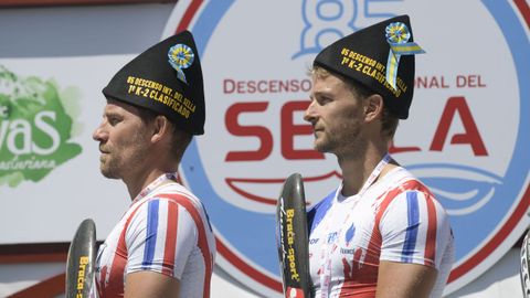 La pareja formada por franceses Quentin Urban y Jeremy Candy, vigentes vencedores del el Sella y campeones en el ltimo Europeo, han vuelto a imponerse al sprint en la 85 edicin del Descenso Internacional del Sella