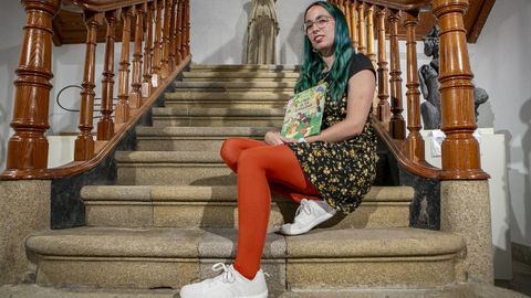  Laura Veiga presentou �O mapa da t�a sexualidade� hai uns d�as en Noia, e este venres 12 de xu�o estar� no auditorio de Rianxo, onde ademais de presentar este traballo (17.30 horas), impartir� un taller para crianzas de 10 a 13 anos