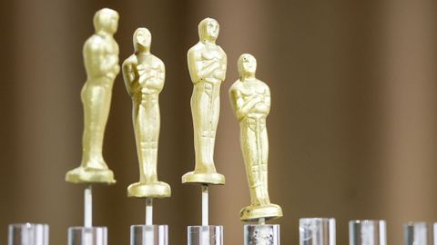 Detalle de las chocolatinas con forma de estatuilla