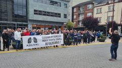 La manifestaci&oacute;n remat&oacute; en la praza do Concello de O Barco.