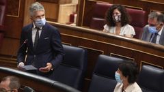Fernando Grande-Marlaska, este mi�rcoles, en la sesi�n de control al Gobierno en el Congreso