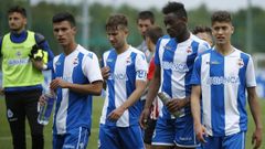 Un grupo de futbolistas del juvenil A deportivista durante la �ltima temporada