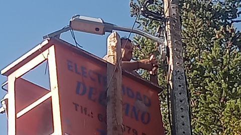 Sustituci�n de farolas en Barbad�s.