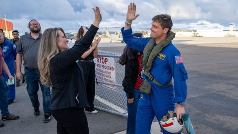 Reid Wiseman, despu�s de haber pasado todos los controles m�dicos.