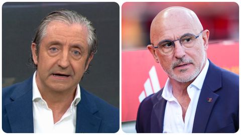 Josep Pedrerol y Luis de la Fuente.Josep Pedrerol y el seleccionador espaol Luis de la Fuente