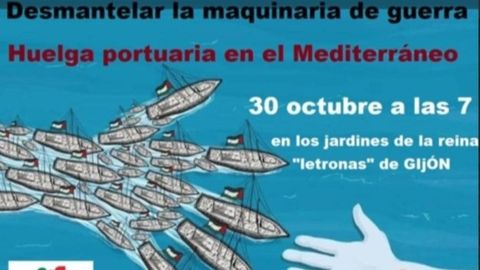 Convocatoria de acto simb�lico en los jardines de la Reina, en Gij�n, contra el genocidio palestino