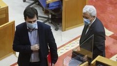 El secretario xeral del PSdeG, Gonzalo Caballero, junto all diputado Lu�s �lvarez