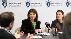 Sol Agra y Eva Ovenza, ayer durante la presentaci�n de los actos