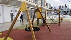 Vista de la plaza Rancho da Pra�a-Rendilheiras de Vila do Conde, finalizada hace dos semanas.