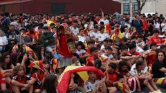 Pantalla gigante en Ribeira para seguir la semifinal Espa�a-Francia