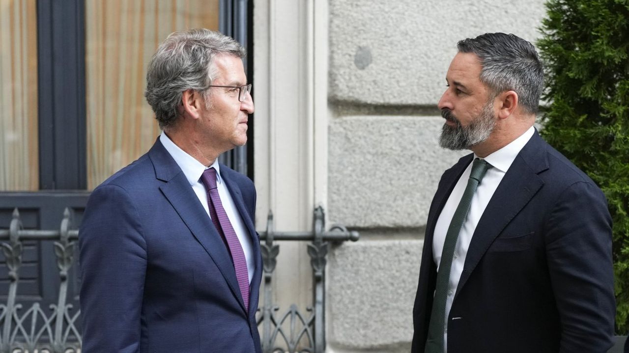 Feijoo y Abascal mantienen una conversación «cordial» para tratar la sucesión de Mazón
