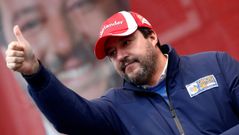 Salvini esta haciendo campa�a en la regi�n de Emilia Roma�a de cara a las elecciones del domingo