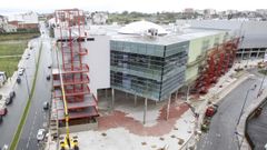 El centro comercial Abella, durante su construcci�n