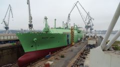 El buque gasero que fue desviado a Cdiz ya fue reparado en el 2018 en Ferrol
