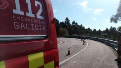 Imagen de la curva en la que se produjo el accidente de moto este domingo