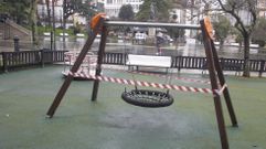 Parque infantil de la plaza de Amboage, en una foto de archivo
