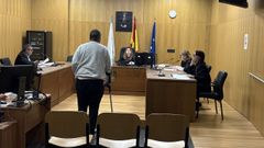 El acusado, durante el juicio en Ourense