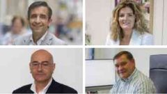 En el sentido de las agujas del reloj, el alcalde de Ferrol, Jos� Manuel Rey Varela (PP); la alcaldesa de Nar�n, Mari�n Ferreiro (TeGa); y los regidores de Fene, Juventino Trigo (BNG), y Valdovi�o, Alberto Gonz�lez (PSOE)