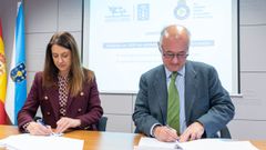 La conselleira do Medio Rural  y el presidente de RFEAGAS firmaron ayer el convenio en la sede de Xentica Fontao, que estn situadas en la parroquia lucense de Esperante