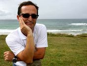 Jos� Antonio Andrade, onte mesmo, na praia de Razo, da que fala neste texto. 