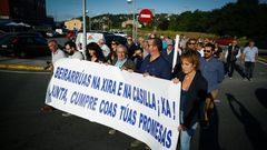 Los vecinos de A Xira habian protagonizado manifestaciones para solicitar las aceras