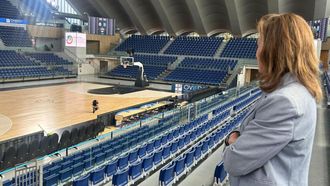 La concejala Concepci�n M�ndez en el Palacio de los Deportes de Oviedo